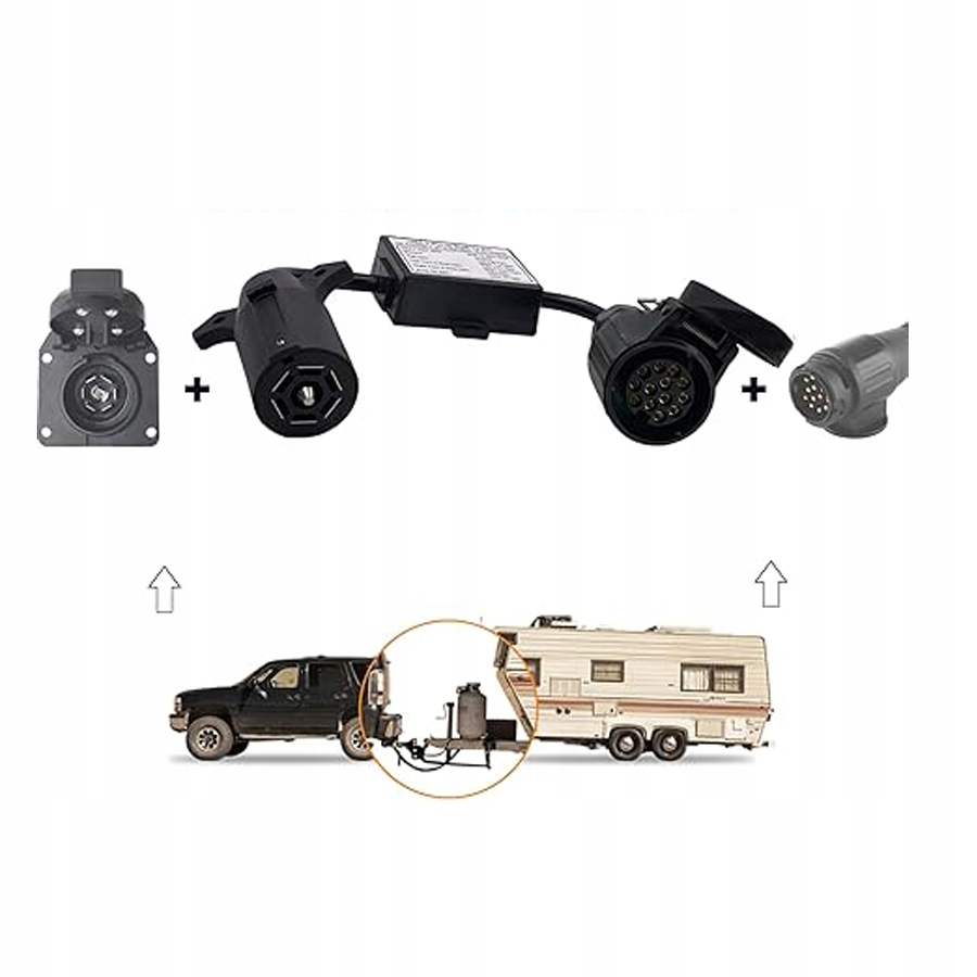 фото №12, Роз'єм фаркоп адаптер перехідник з usa na eu 7pin