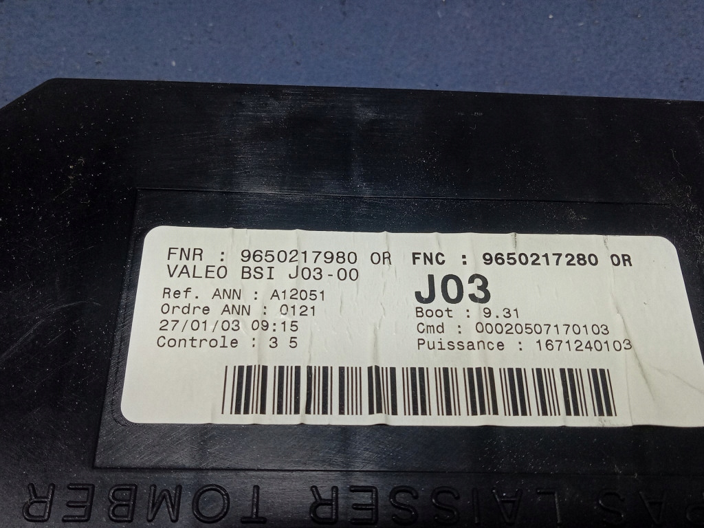 фото №8, Peugeot 307 коробка модуль bsi 9650217980