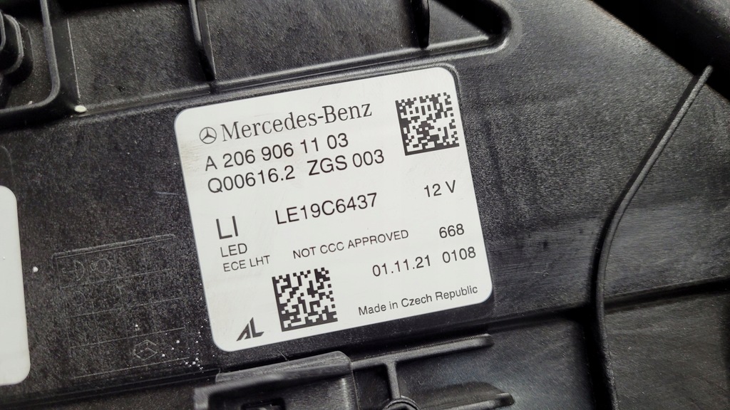 фото №14, Mercedes c-klasa w206 лампа перед ліва права led