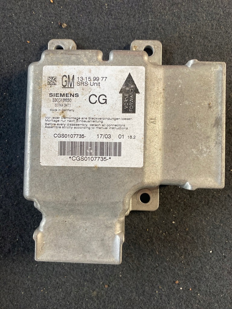 фото №1, Датчик подушка безопасности opel signum 13159977