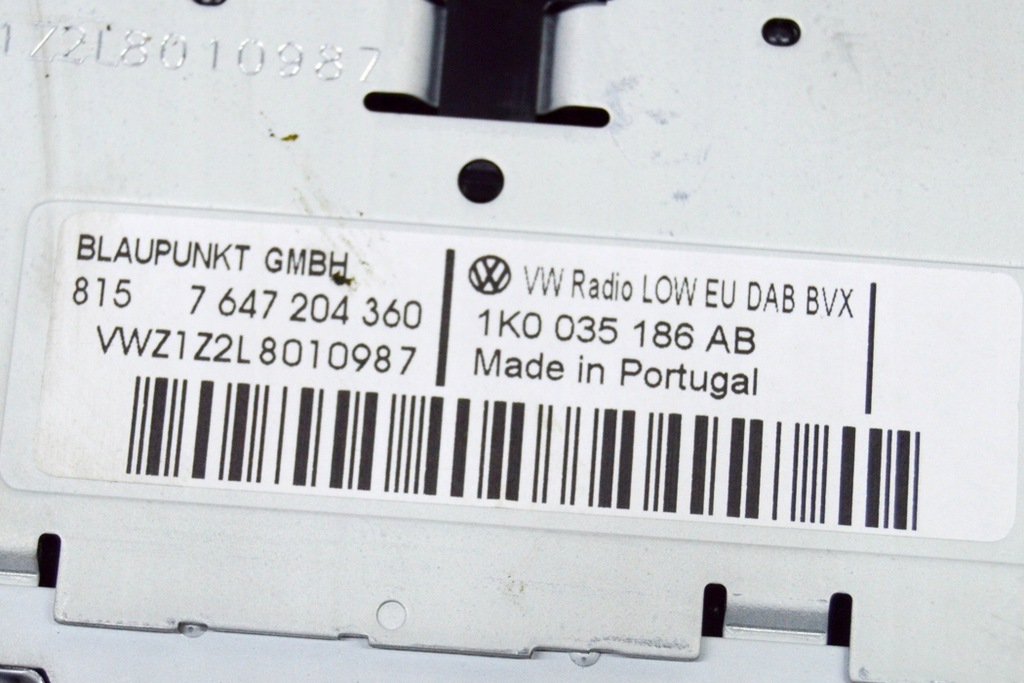 фото №6, Volkswagen passat b7 радіопрогравач музичний блок головна 1k0035186ab