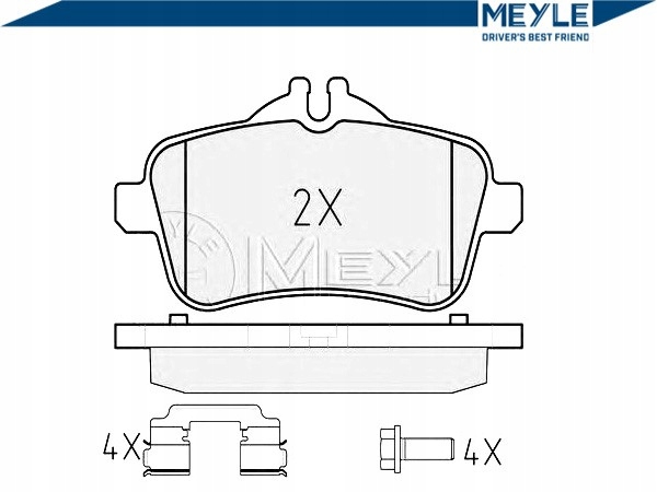 фото №3, Гальмівні колодки гальмівні mercedes задня w166 x166 gl ml 11-
