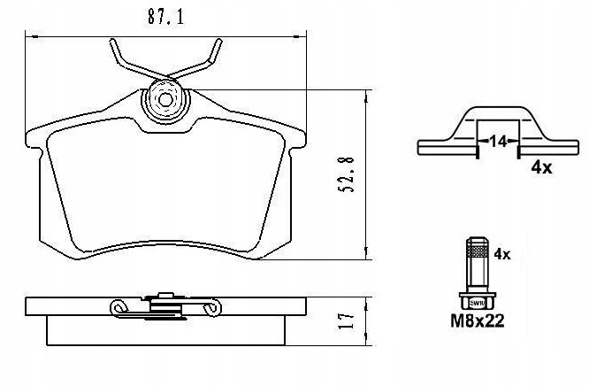 фото №3, Гальмівні диски гальмівні колодки задня задні do audi a6 c4 c5 100 c4