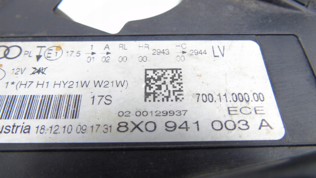 фото №7, Лампа левый перед левая audi a1 8x 8x0941003a