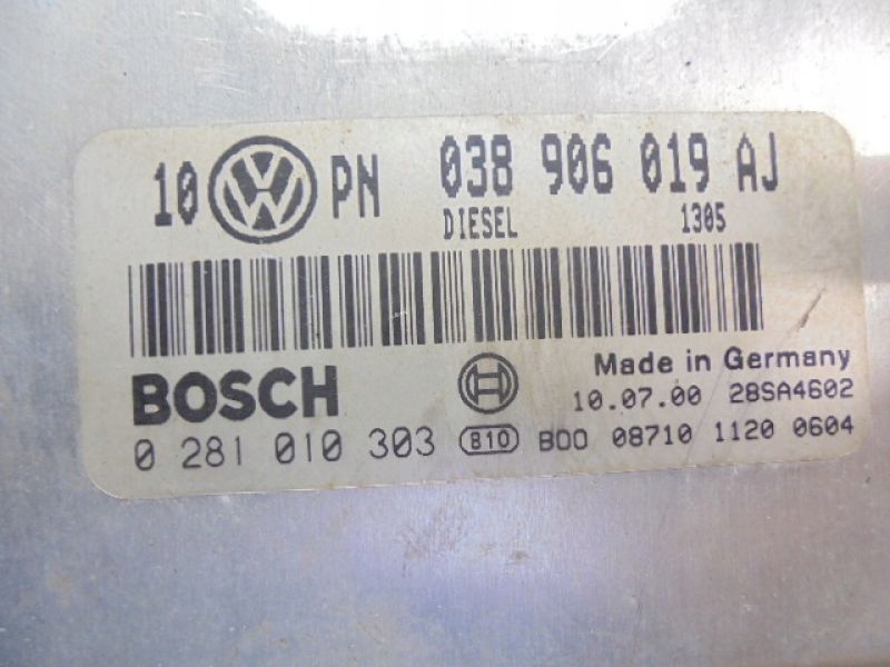 фото №5, Passat b5 бортовой компьютер 038906019aj 1,9tdi 0281010303