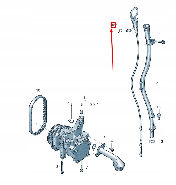 фото №10, Vw transporter vi t6 oil щуп 04l115611j