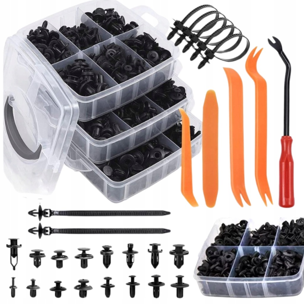 фото №1, Набор клипсы штифты автомобильные + ściągacze 625sz крепления обивка решётка