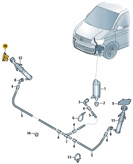 фото №2, Заглушка розпилювача фара права vw t6