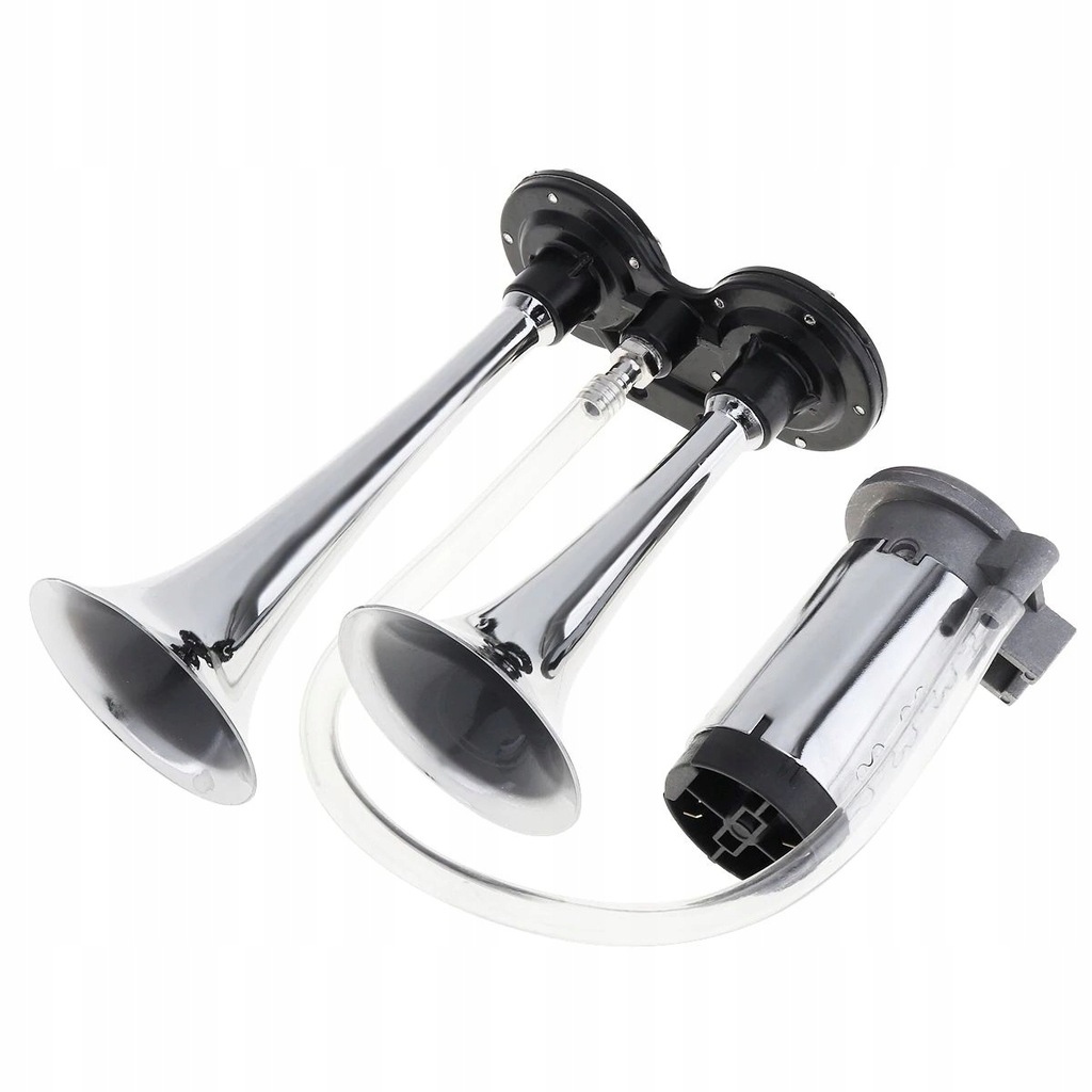 фото №8, Клаксон автомобильный сигнал сигнал хром jak tir двойной 2 сигнальные трубы