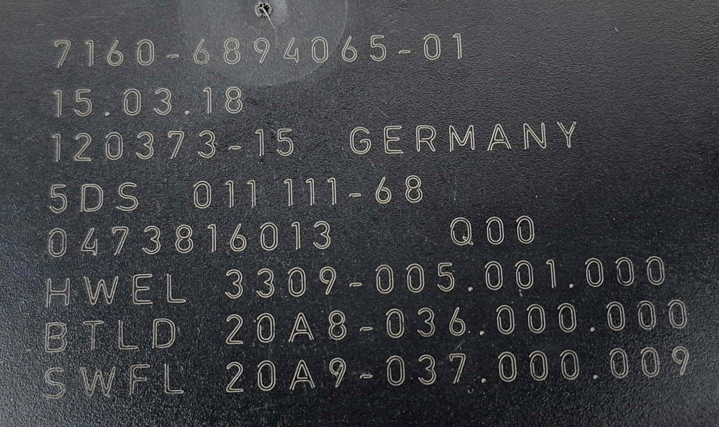 Bmw g01 g20 g30 g11 g12 m5 f90 модуль / блок керування фаркоп 6894065 71606894065 Недорого