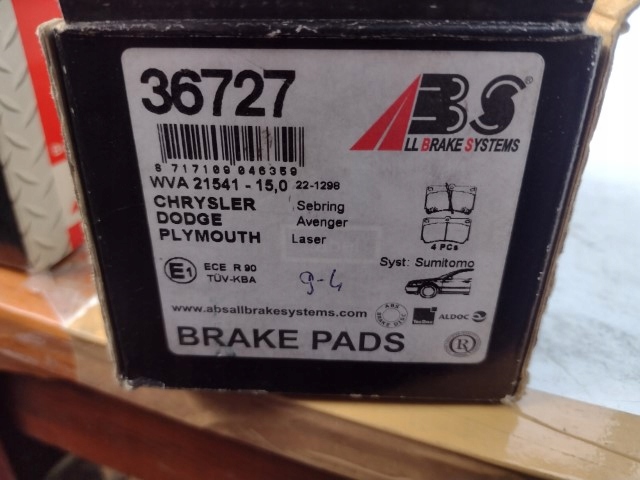 фото №16, A.b.s. тормозные колодки тормозной. mazda 323 89-94 1 8 16v