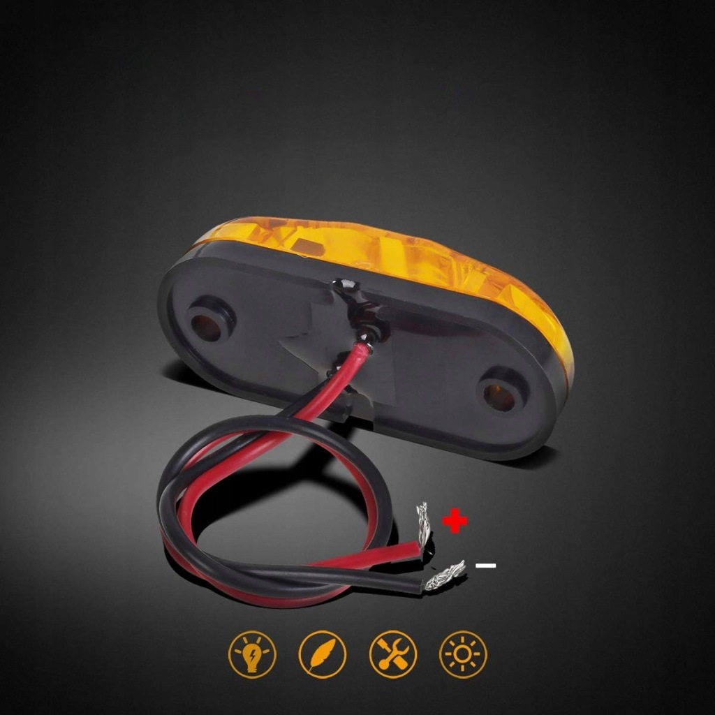 10szt фара габаритна габаритний ліхтар діодна led габаритний причіп вантажівка Оригінал