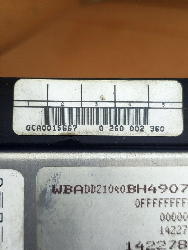 фото №6, Бортовий комп'ютер блок керування двигуна bmw e39 0260002768