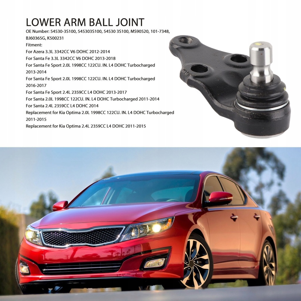 фото №16, Lower arm ball joint 54530?3s100 steel alloy износ resistant передняя часть lower bal