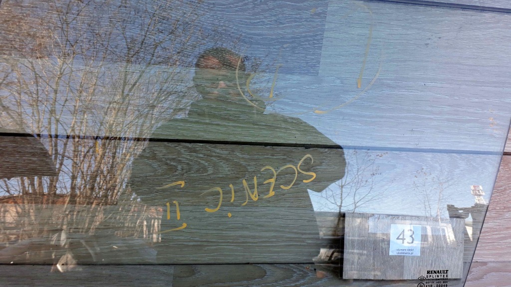 фото №2, Renault scenic 2 ii скло бічна двері перед ліва оригінальна