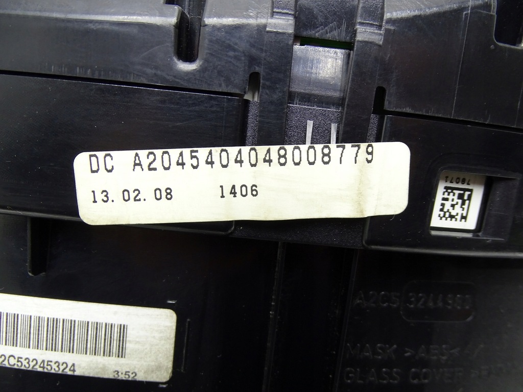 фото №6, Лічильник прилади a2045404048 mercedes w204 c-klasa 1.8 2.5