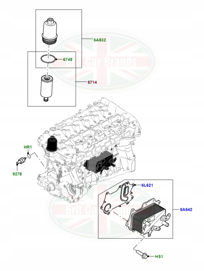 фото №2, Фільтр оливи land rover velar discovery defender sport range rover lr133455