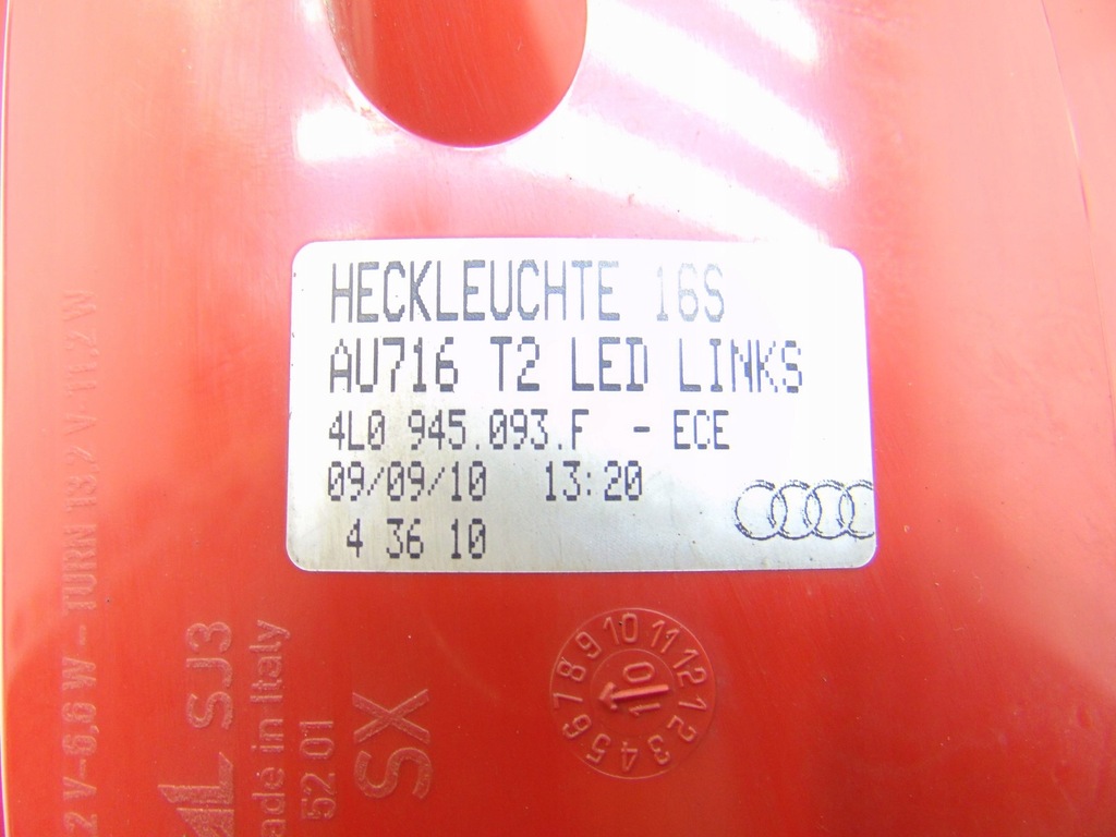 фото №9, Лампа левый задняя левая задняя led audi q7 4l lift 4l0945093f
