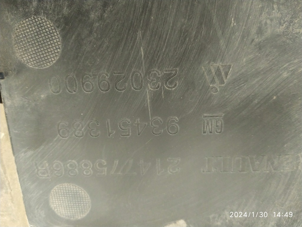 фото №8, Плита захист бампера перед renault trafic 3 iii 214775886r opel vivaro