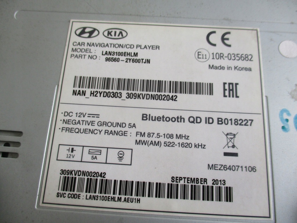 фото №8, Радио cd навигация hyundai ix35 96560-2y600tjn