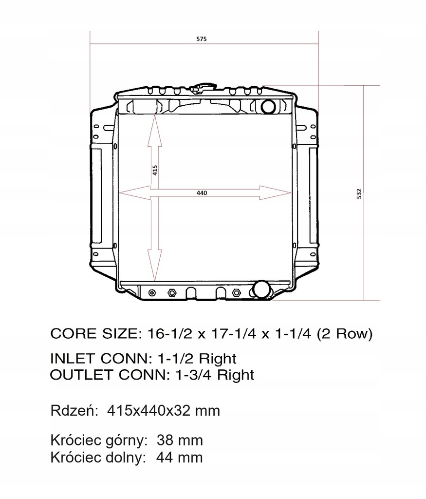 фото №11, Радіатор ford mustang / mercury cougar 1967-1968 оригінал!!! c7ze-8005-n1