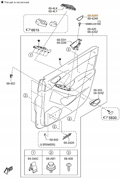 фото №4, Заглушка ніша ручки двері перед права mazda cx-5 ke 2012-2014 оригінал