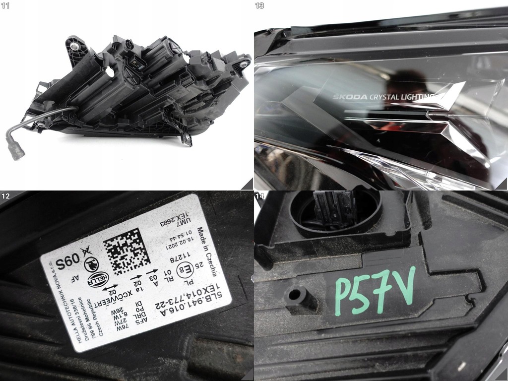 фото №12, Skoda enyaq iv electric 5lb 20- лампа full led crystal lighting права перед