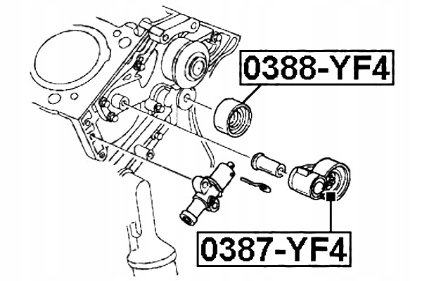 фото №2, Febest 0387-yf4 ролик натягувача, ремінь розподільного валу