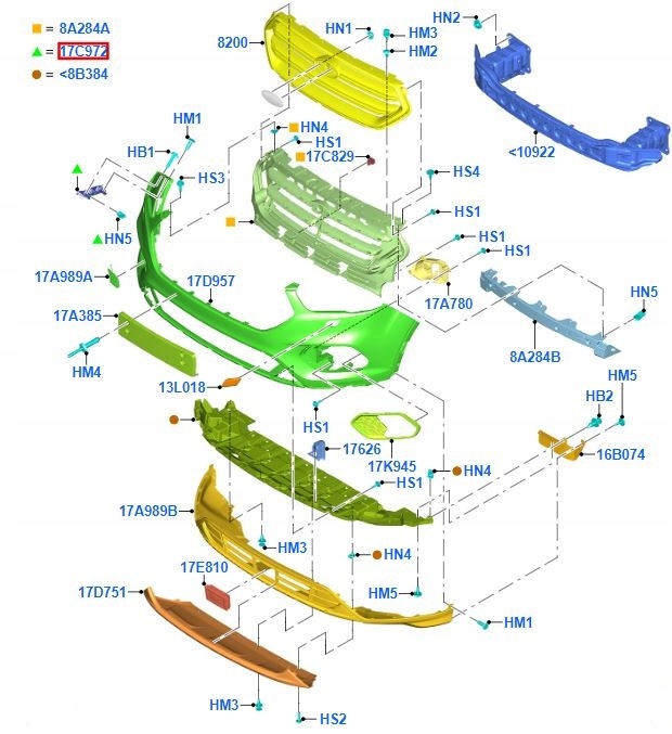 фото №8, Направляющая бампера правый перед kuga mk2 escape usa 16-