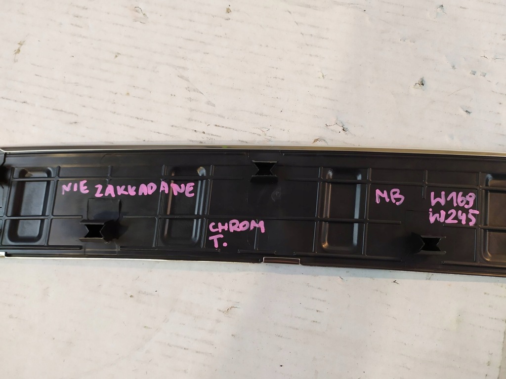 фото №10, Mercedes-benz a kl w169 молдинг бампера хром a1698800101 идеальное состояние оригинальный номер