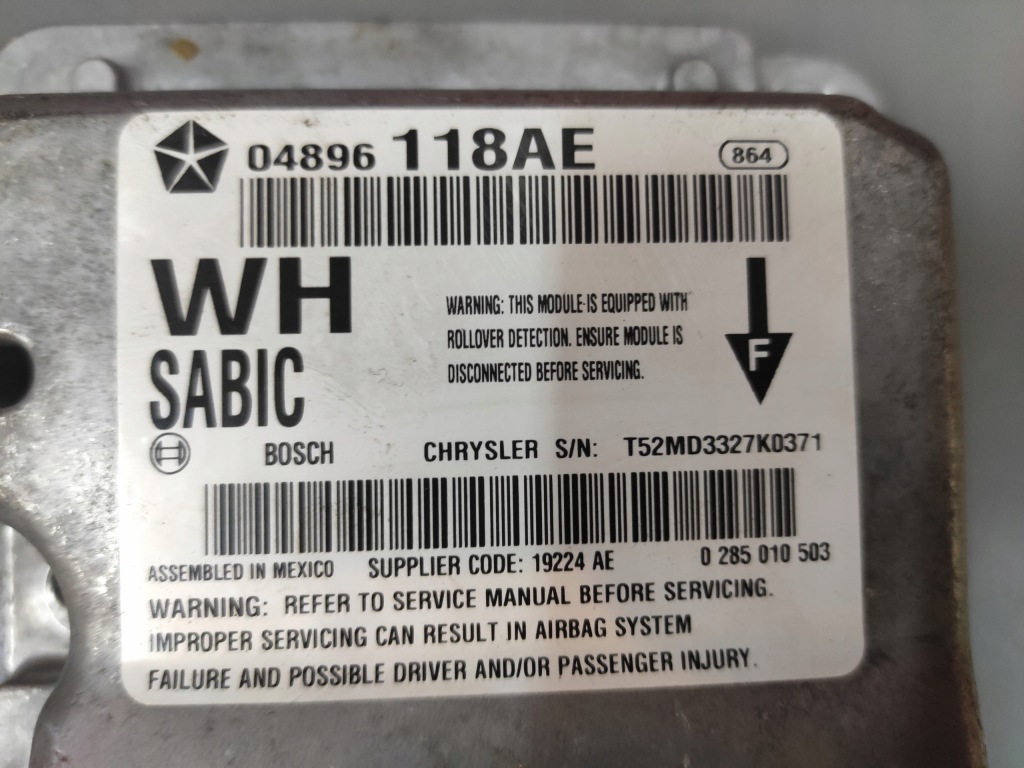 фото №8, Jeep grand cherokee wk 3.0 crd модуль датчик подушка безопасности 04896118ae orygiał