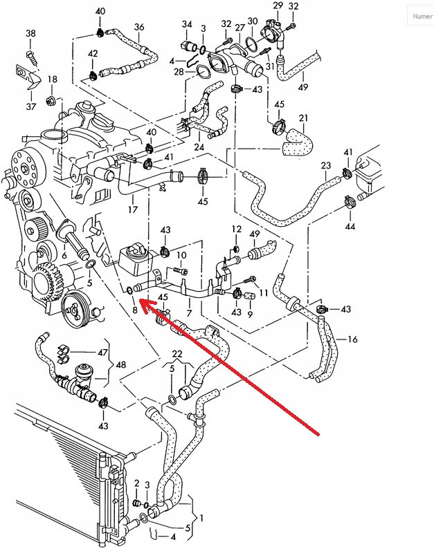 фото №8, Ущільнення трубка радіатора 20,5x5,5 audi a1, a3, a4, a4 allroad,