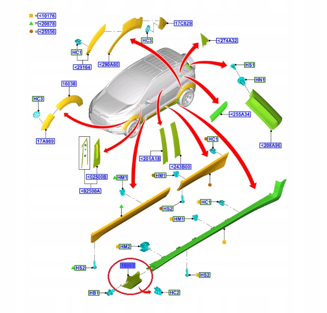 фото №8, Молдинг крыла правого перед ecosport _ 2173924 _ cn15-16164-ca5yz9