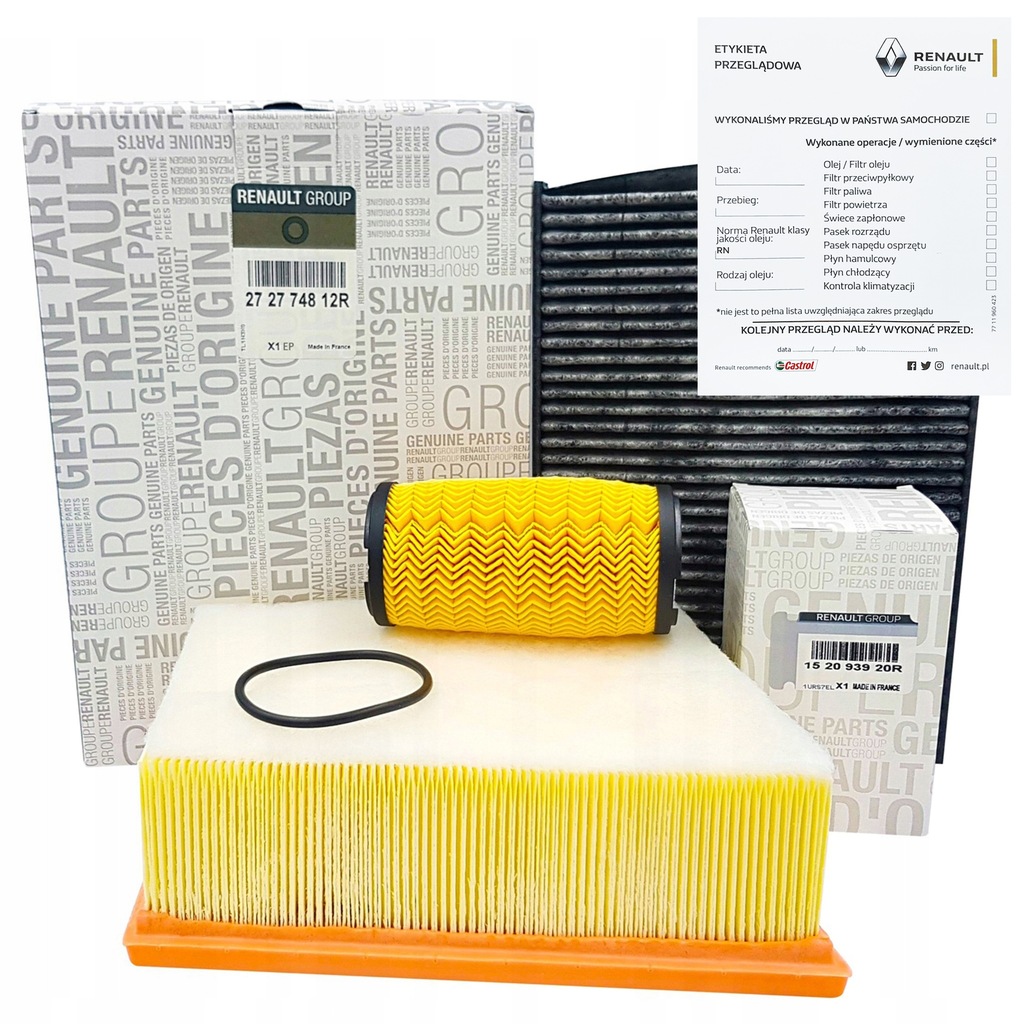 фото №1, Renault talisman 1.6dci набор фильтров оригинальный номер