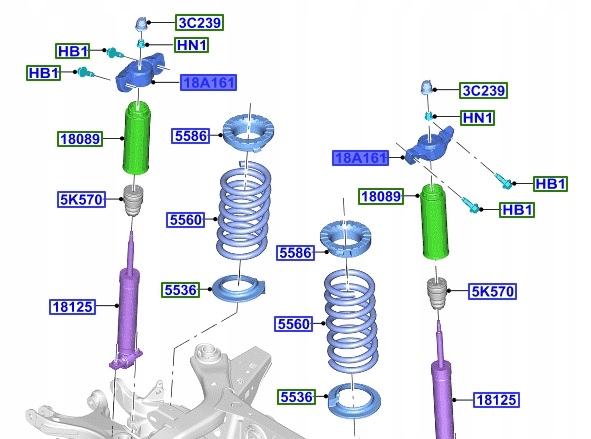 фото №9, Кронштейн амортизатора задня mustang 15- edge 17- 5323025 _ fr3c-18a116-ba