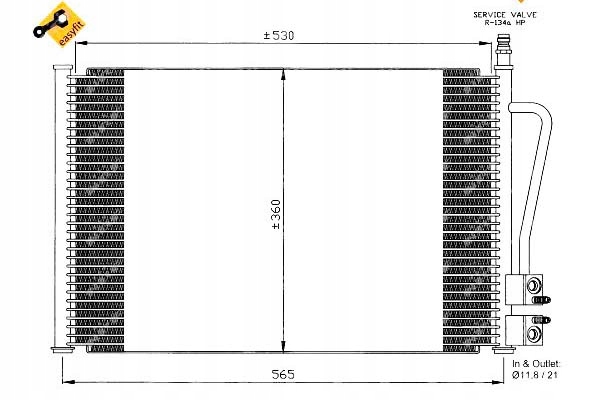 фото №2, Конденсатор кондиционера ford fiesta 01- fusion nrf