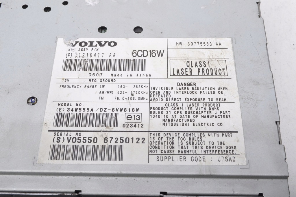 фото №5, Volvo s40 ii радио 31210417