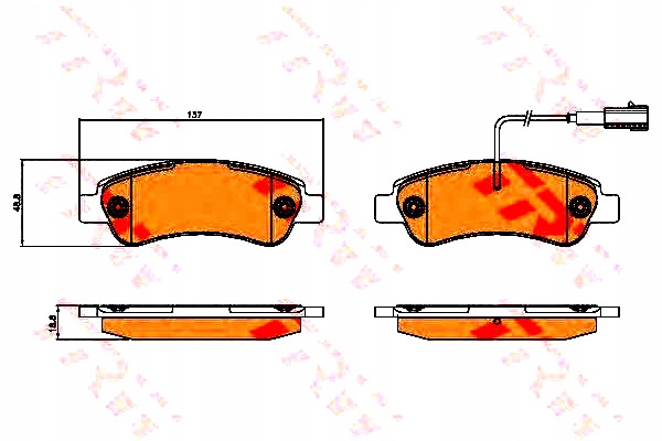 фото №2, Trwgdb2068 тормозные колодки ham. citroen задняя jumper 06-