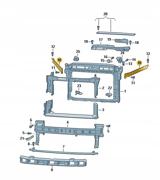 фото №1, Кронштейн поперечина передній skoda kodiaq праве