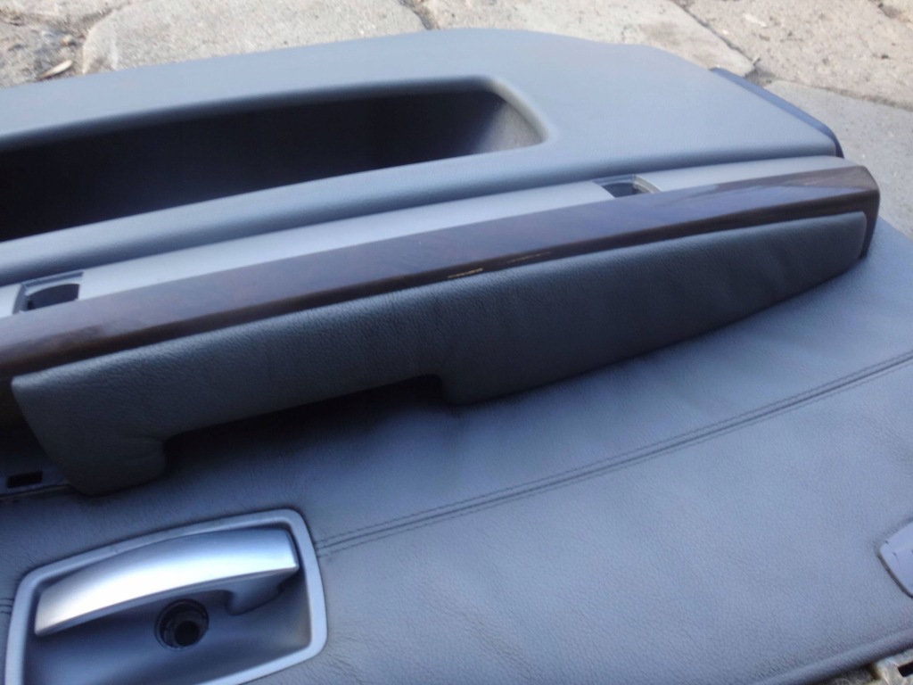 Оббивка дверей карта передні  передній лівий ліва bmw e65 e66 сіра сіра шкіра в Україні