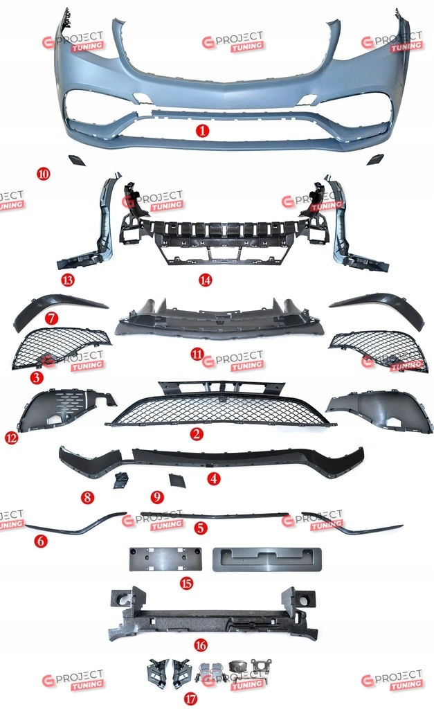 фото №3, Bodykit do mercedes gl-class x166 2016 - 2019 стиль amg 63s