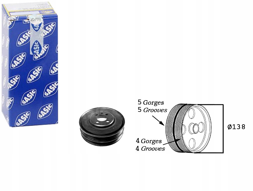 фото №11, Sasic 2156027 шків, wał колінчастий