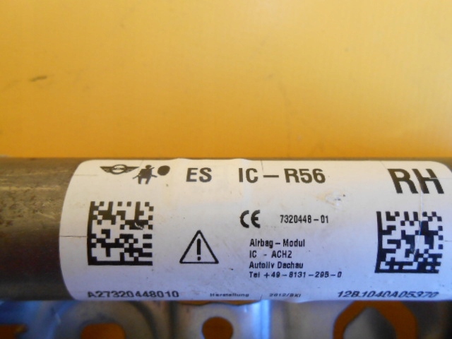 фото №3, Mini cooper r56 шторка безопасности воздушная правая