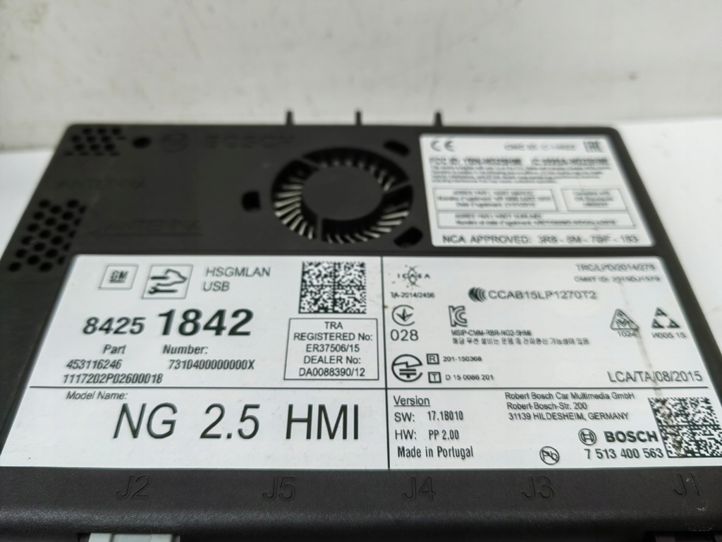 фото №4, Opel astra k 1.6cdti модуль блок управления радио 2,5hmi