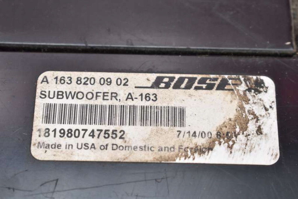 фото №7, Динамік сабвуфер a1638200902 mercedes ml w163 97-01