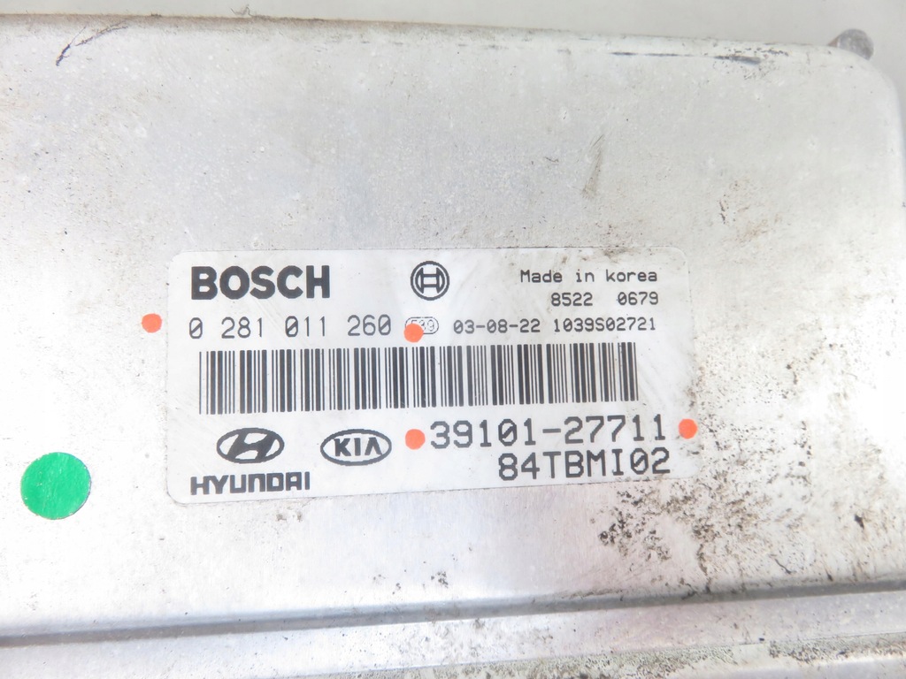 фото №7, Блок управления hyundai getz 1.5 crdi 0281011260 3910127711