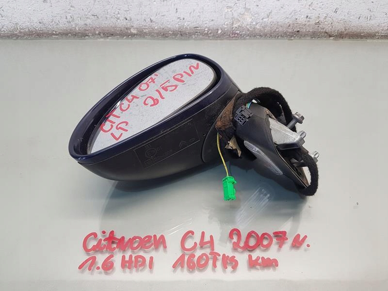 фото №1, Зеркало левая 2/5 pin citroen c4 i