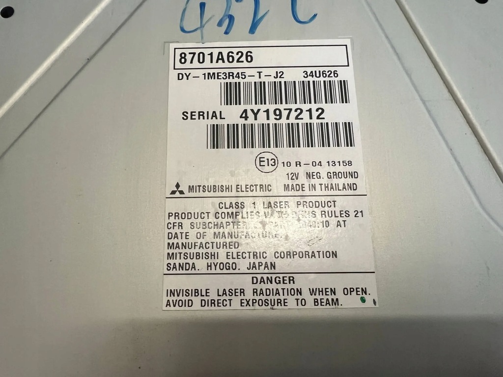 фото №13, Mitsubishi asx outlander iii радіо заводський радіопрогравач