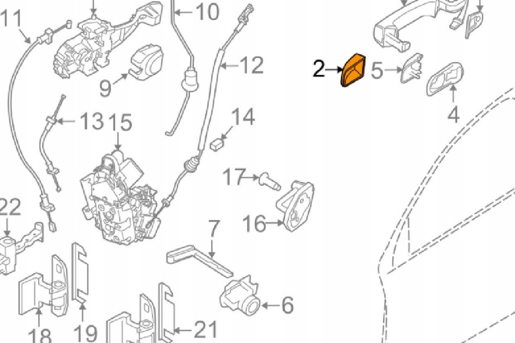фото №10, Volvo xc70 mk2 наружная защита ручка цилиндра замка дверь nowa оригинал
