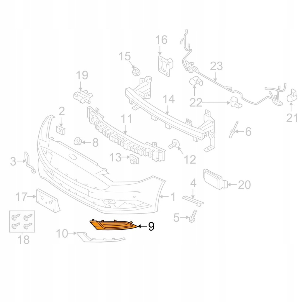 фото №11, Защита противотуманная передний бампера czarna, прочная защита tp